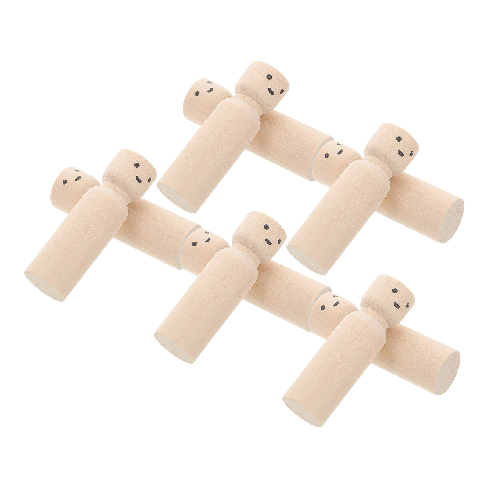 Art And Craft For Nursery - 10Pcs Eco Friendly Natural Wooden Peg