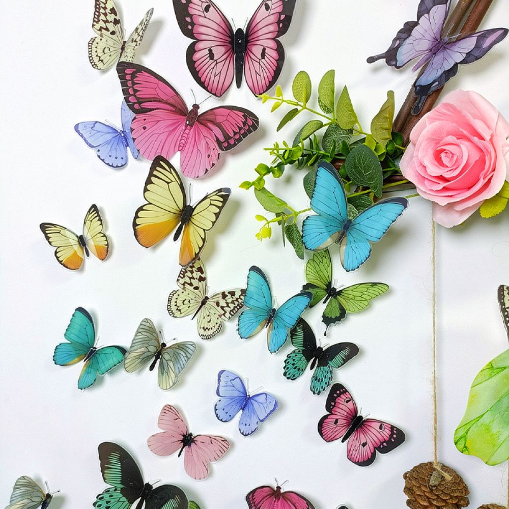 Artificial Butterfly PVC Wall  - Art And Craft For Nursery ulasan dan harga