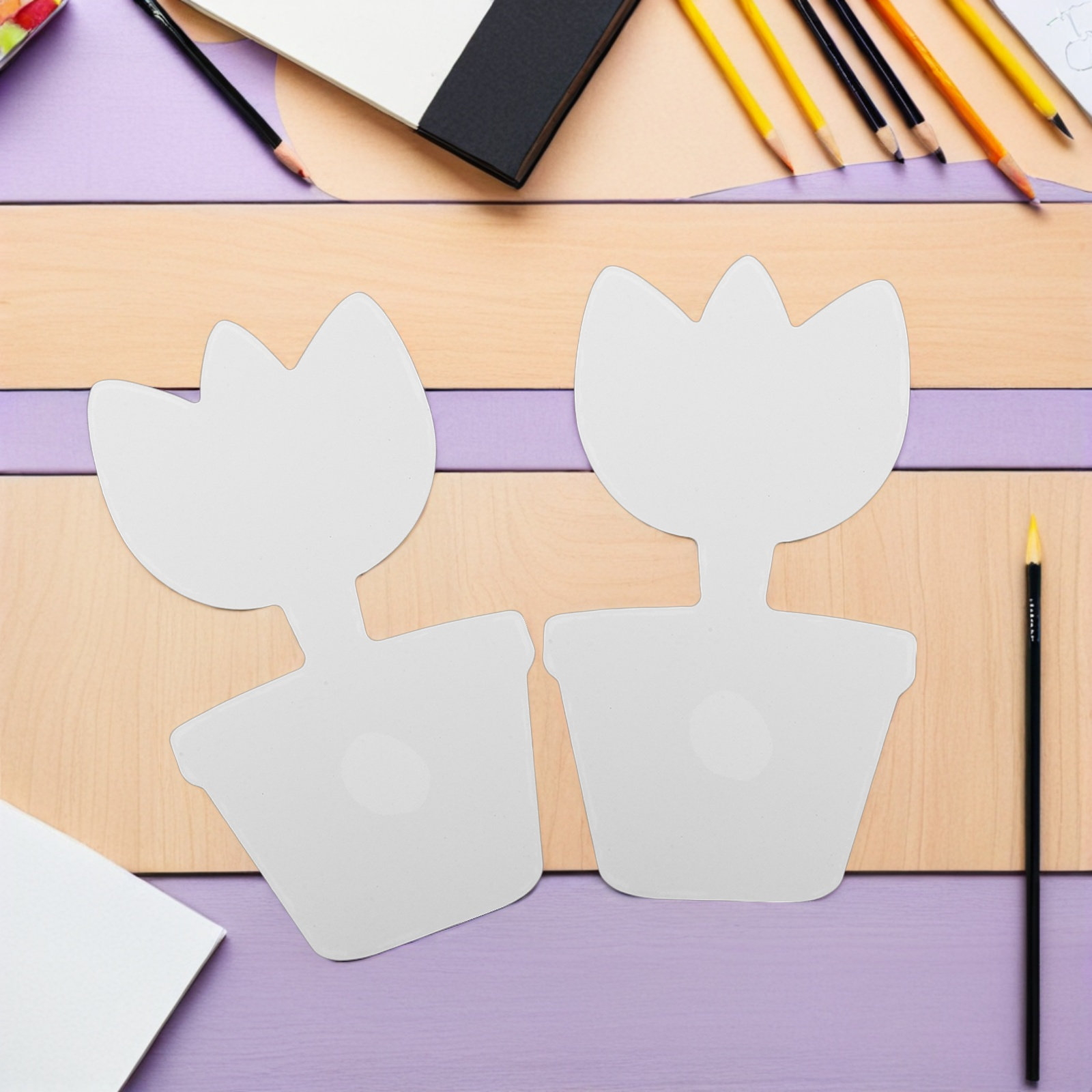20Pcs Blank Cardboard Flower P - Art Craft Cardboard ulasan dan harga