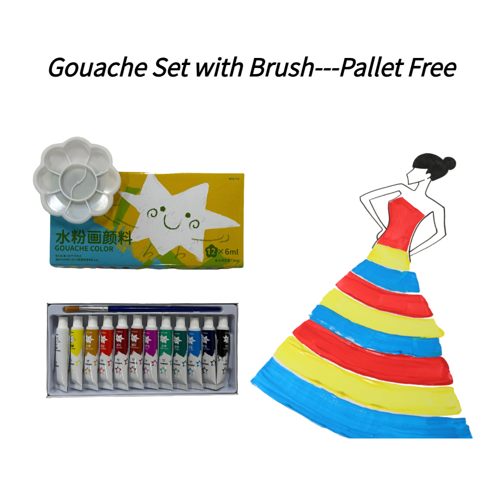 Gouache Paint Set 6ml 12 Color - Gouache Paint Set ulasan dan harga