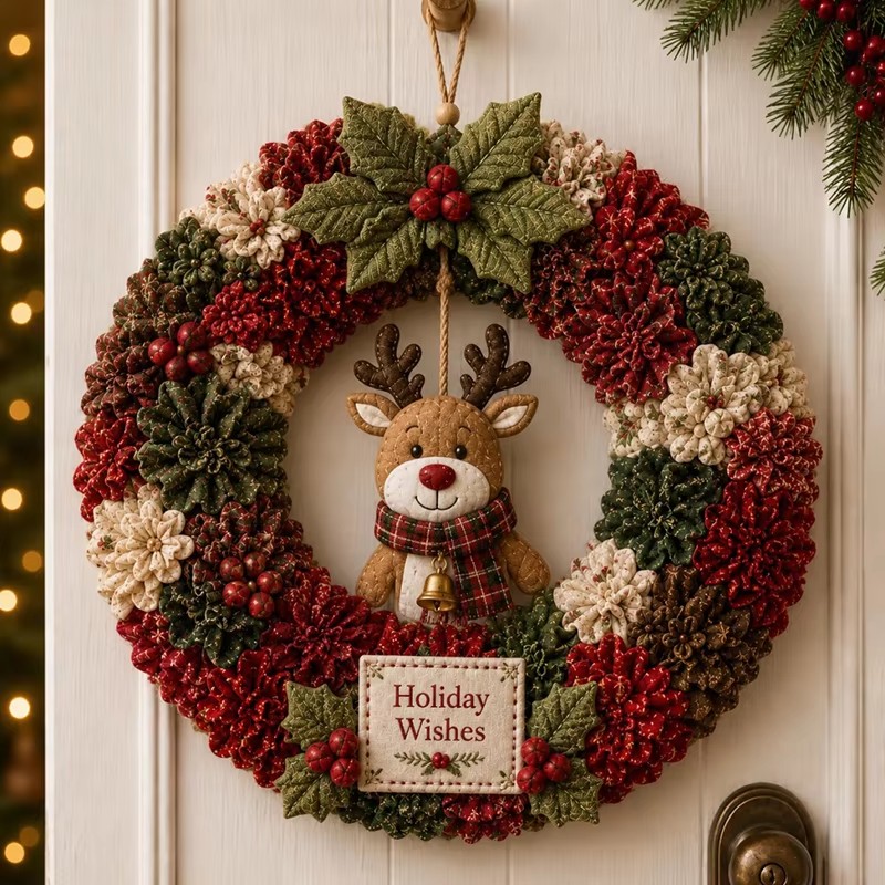 3D Christmas Fabric Poke Art K - Art Craft Kit ulasan dan harga