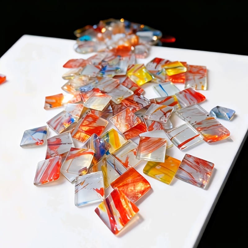 100g square mosaic hand-painte - Art Craft Bar ulasan dan harga