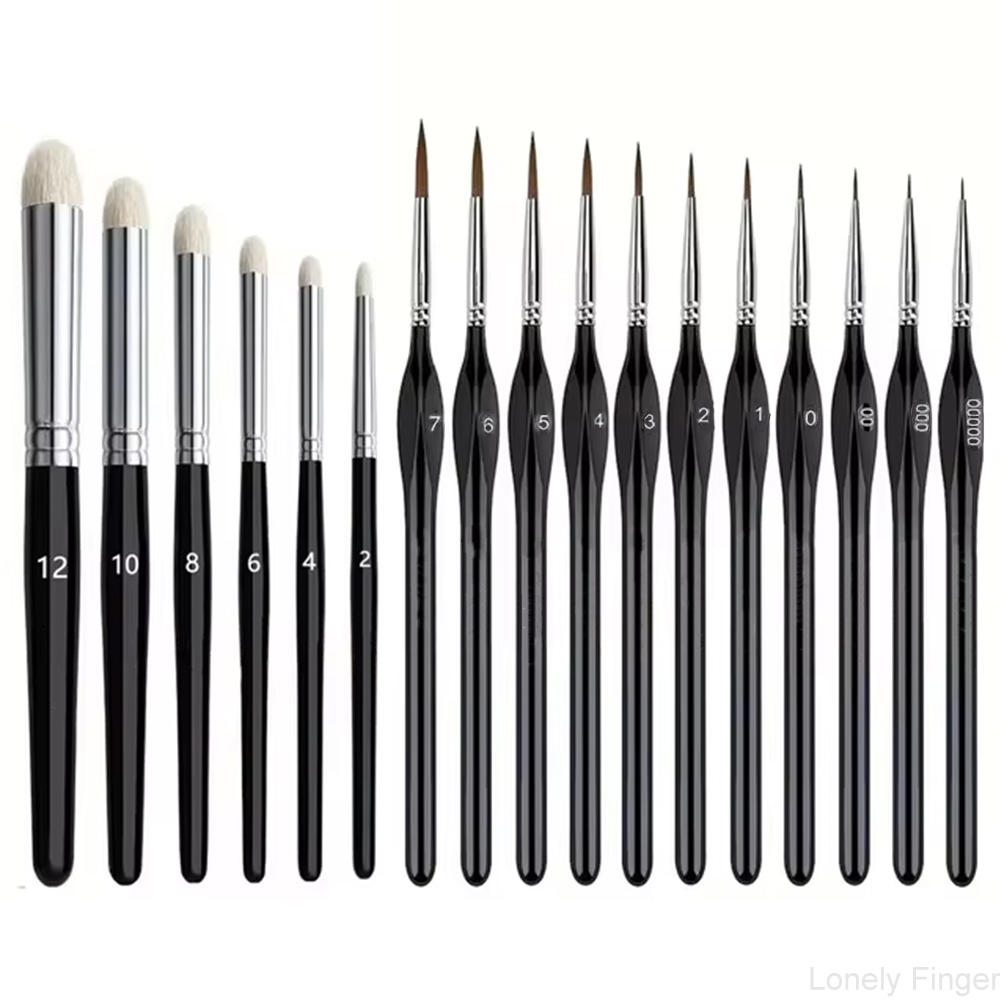 Miniature Dry Paint Brush Set, - Gouache Paint Set ulasan dan harga