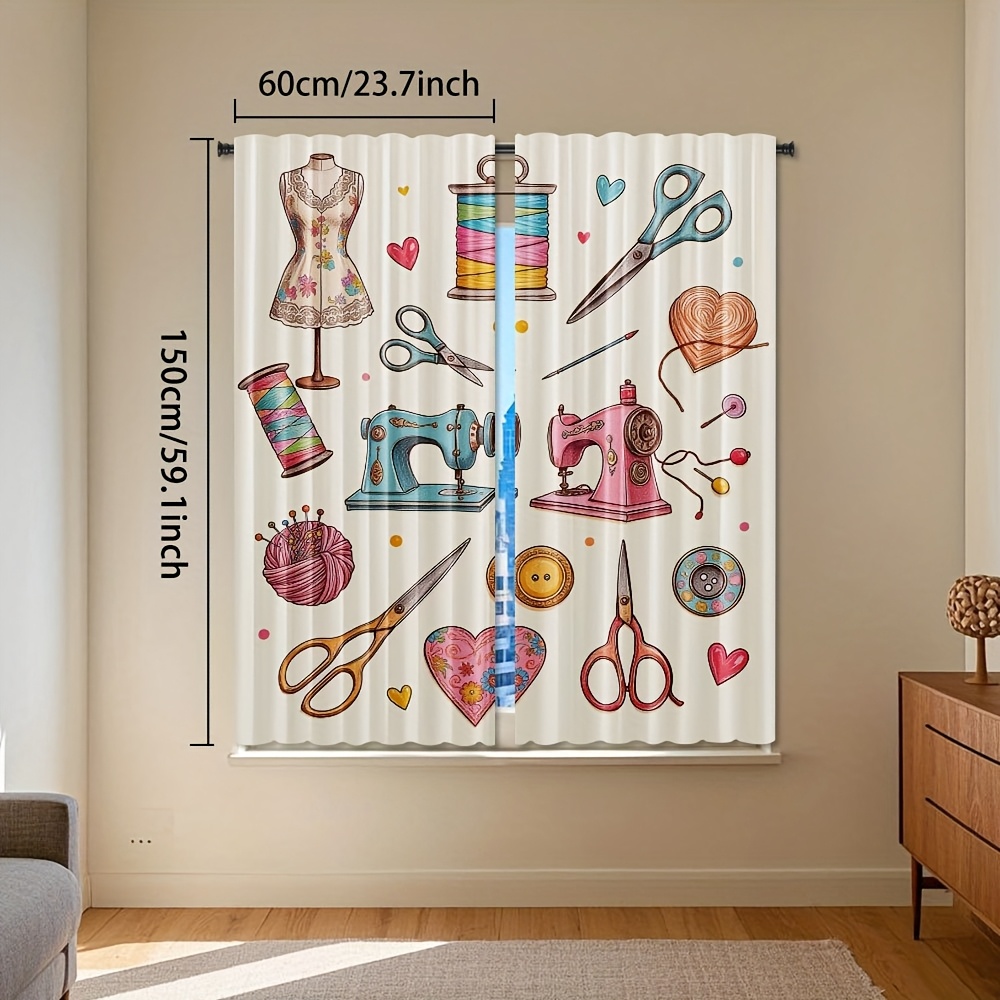Sewing Craft Room Decor Curtai - Art And Craft For Nursery ulasan dan harga
