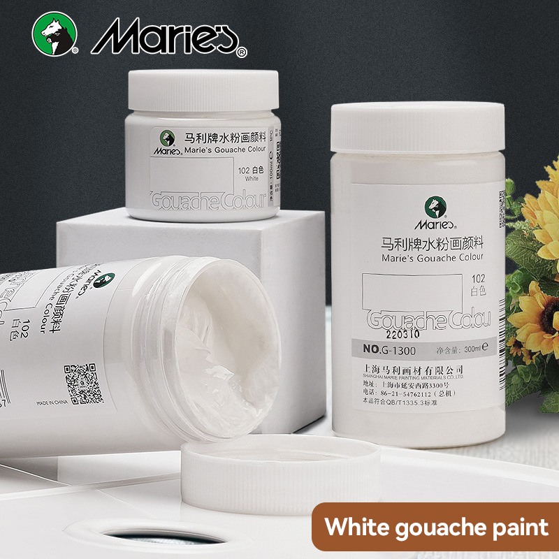 White Gouache Paint 100ml/300m - Gouache Paint Set ulasan dan harga