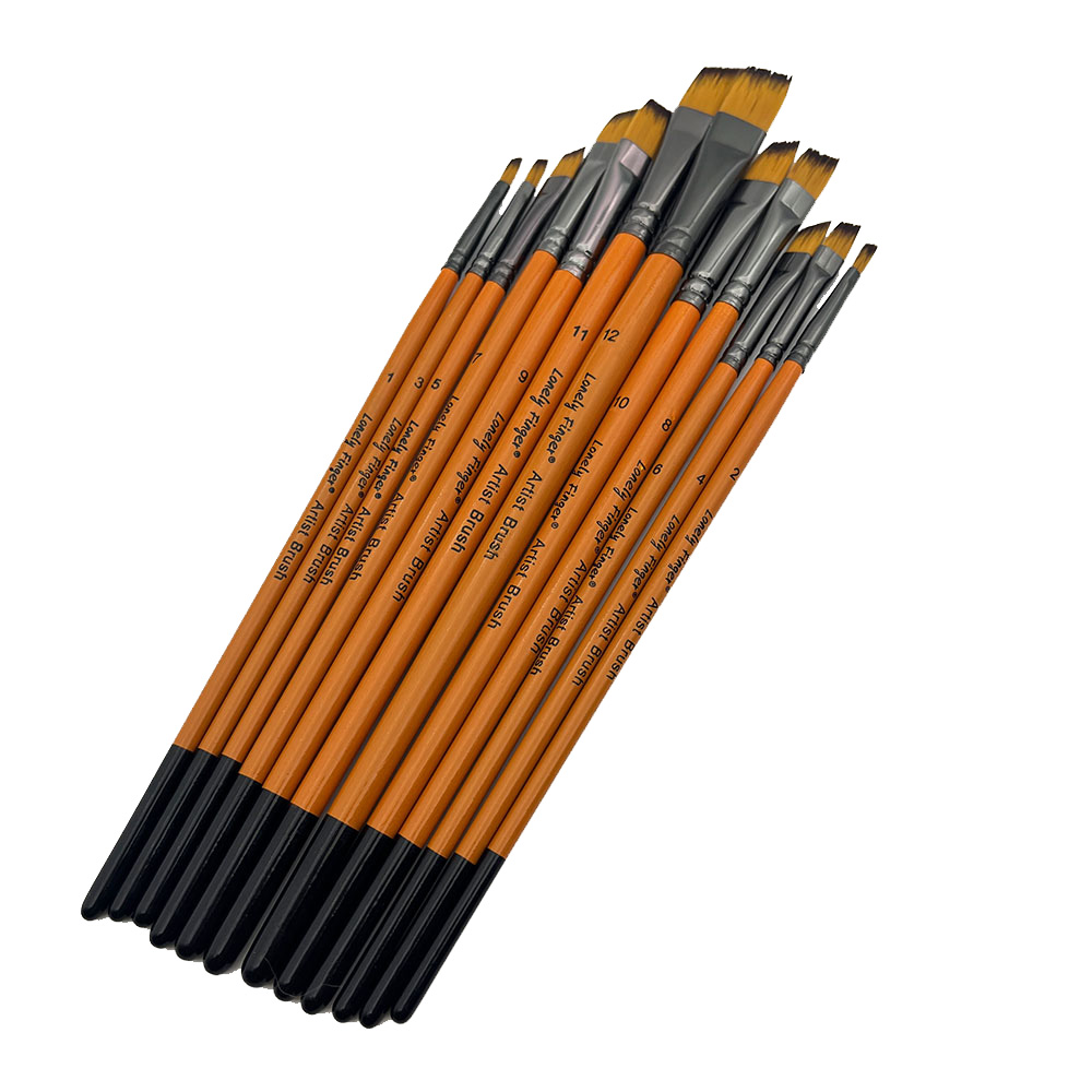 Angular Paint Brushes, 12Pcs O - Gouache Paint Set ulasan dan harga