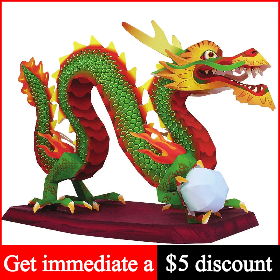 Chinese Dragon Loong Handmade  - Art Craft Cardboard ulasan dan harga