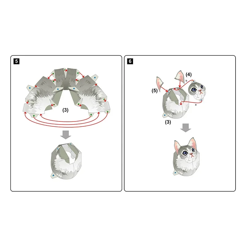 Maine Coon Cat Folding Origami - Art Craft Cardboard ulasan dan harga
