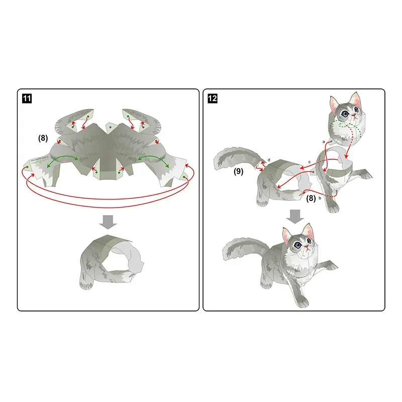 Maine Coon Cat Folding Origami - Art Craft Cardboard ulasan dan harga